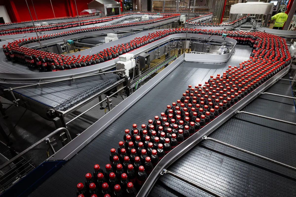 Blick auf Förderbänder.