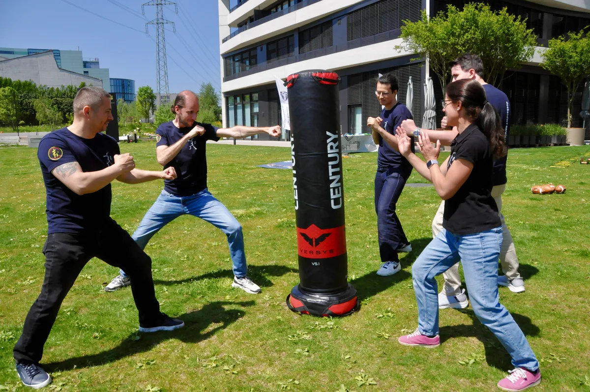 Action beim Kimura Shukokai Karate.