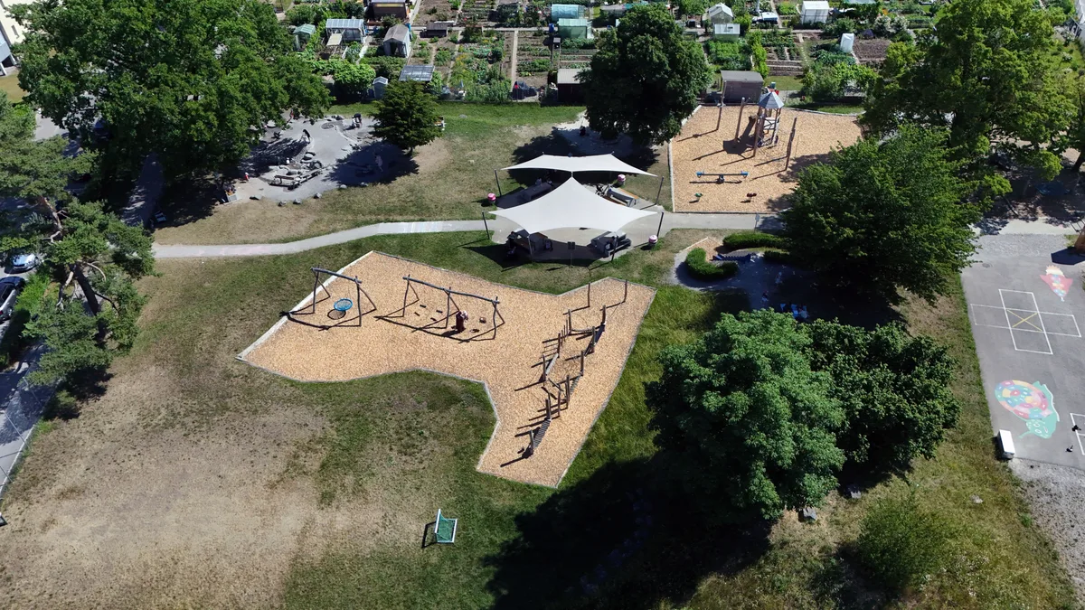 So leer ist der Zelgli-Spielplatz selten. Sehr selten. 