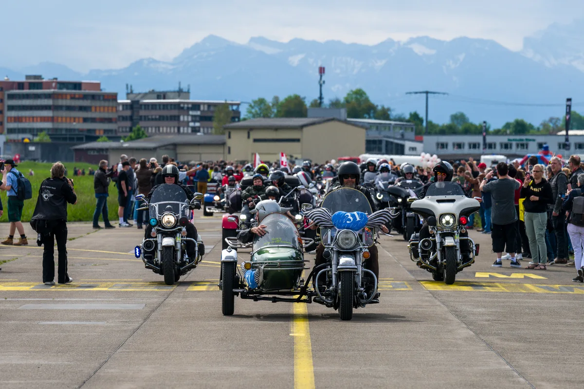 Impressionen vom Love Ride auf dem Flugplatz Dübendorf im Mai 2023