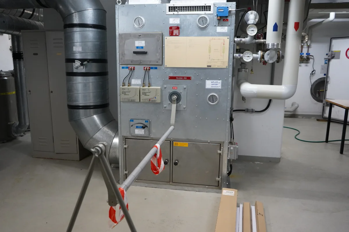Ein grosses Ventilationsaggregat.
