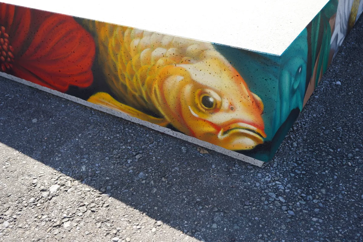 Blick auf den Brunnen.