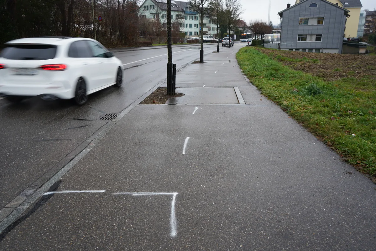 Strasse und ein Mann