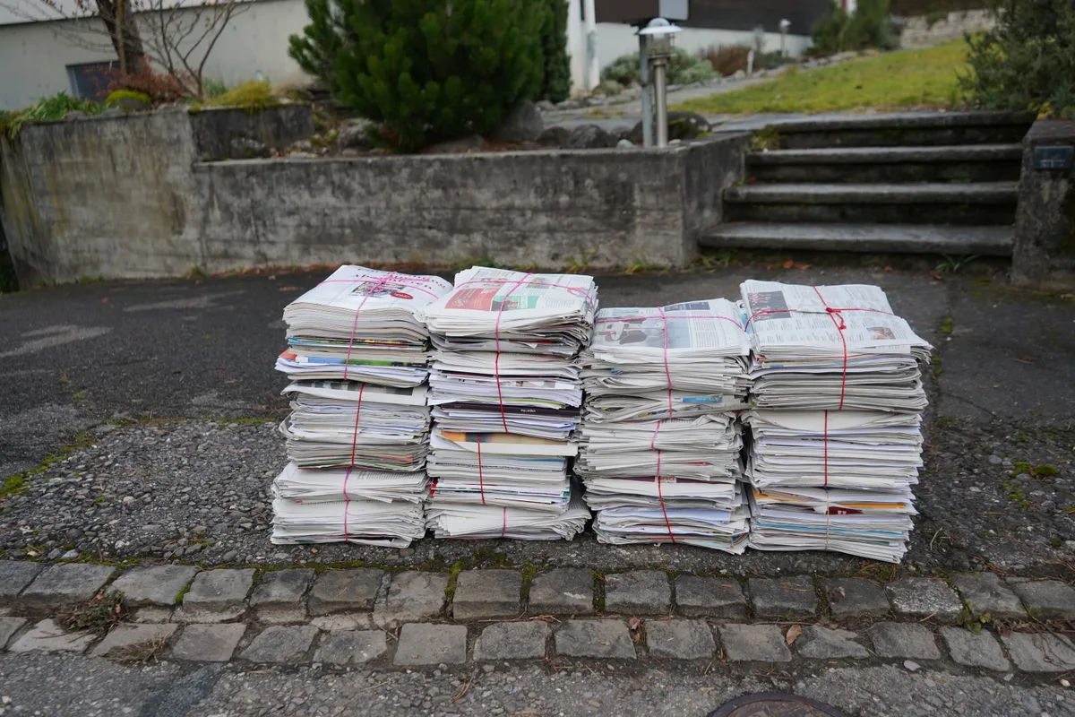 Akribisches Zeitungssammeln in Stettbach.