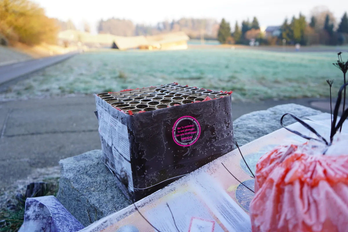 Feuerwerk am Boden.