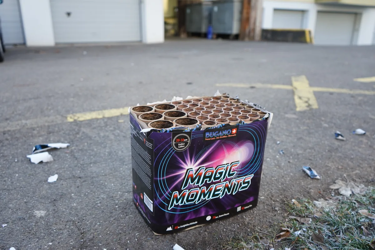 Feuerwerk am Boden.