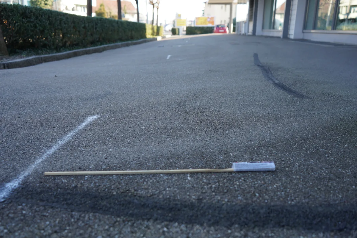 Feuerwerk am Boden.