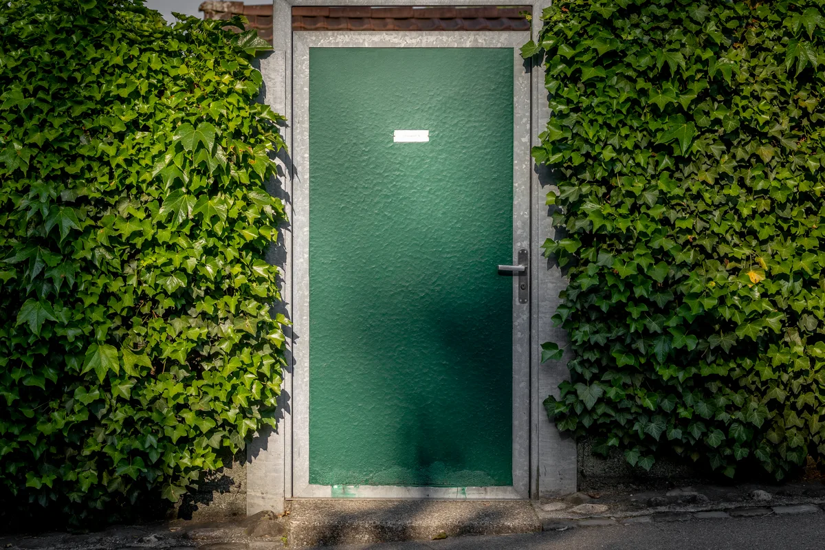 Tür an der Zürcherstrasse in Fällanden, Richtung Binz. Eine Tür.
