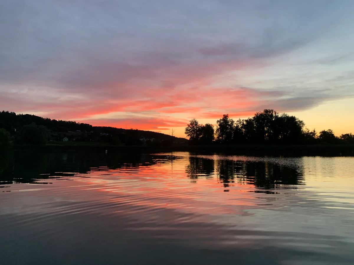 Mit zwei Fischern auf dem Greifensee.