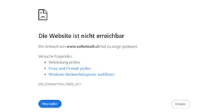 Screenshot Website der Gemeinde Volketswil. Screenshot Website der Gemeinde Volketswil.