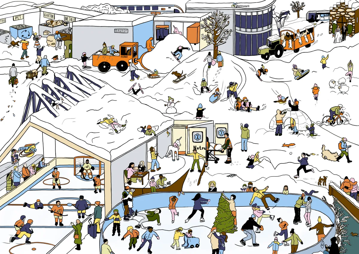 Einblick in das Wimmelbuch von Ingrid Besmer.