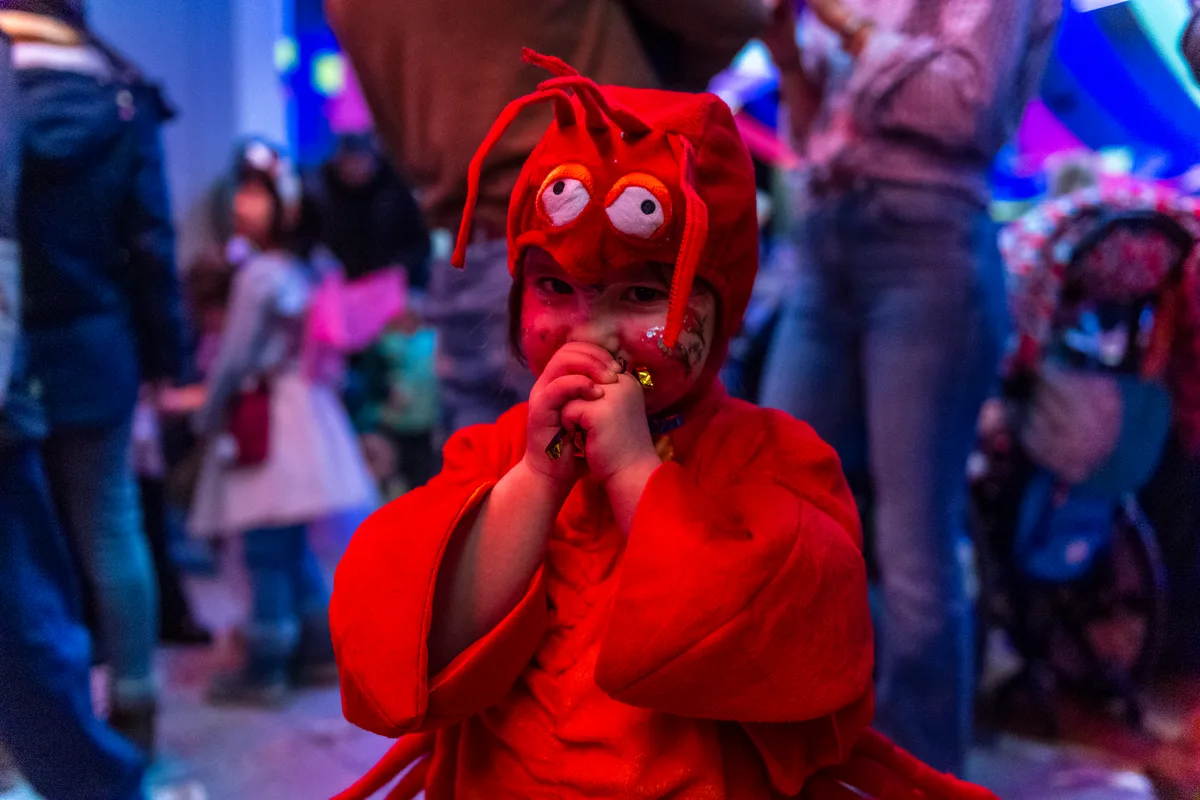 Diesen Hummer möchte man nicht verspeisen, sondern knuddeln. Ivy kann ihr Glück kaum fassen. Die Familienfasnacht in Dübendorf forderte dieses Jahr mit dem Motto «Unterwegs im Tierreich» den Teilnehmenden einiges an Kreativität ab.