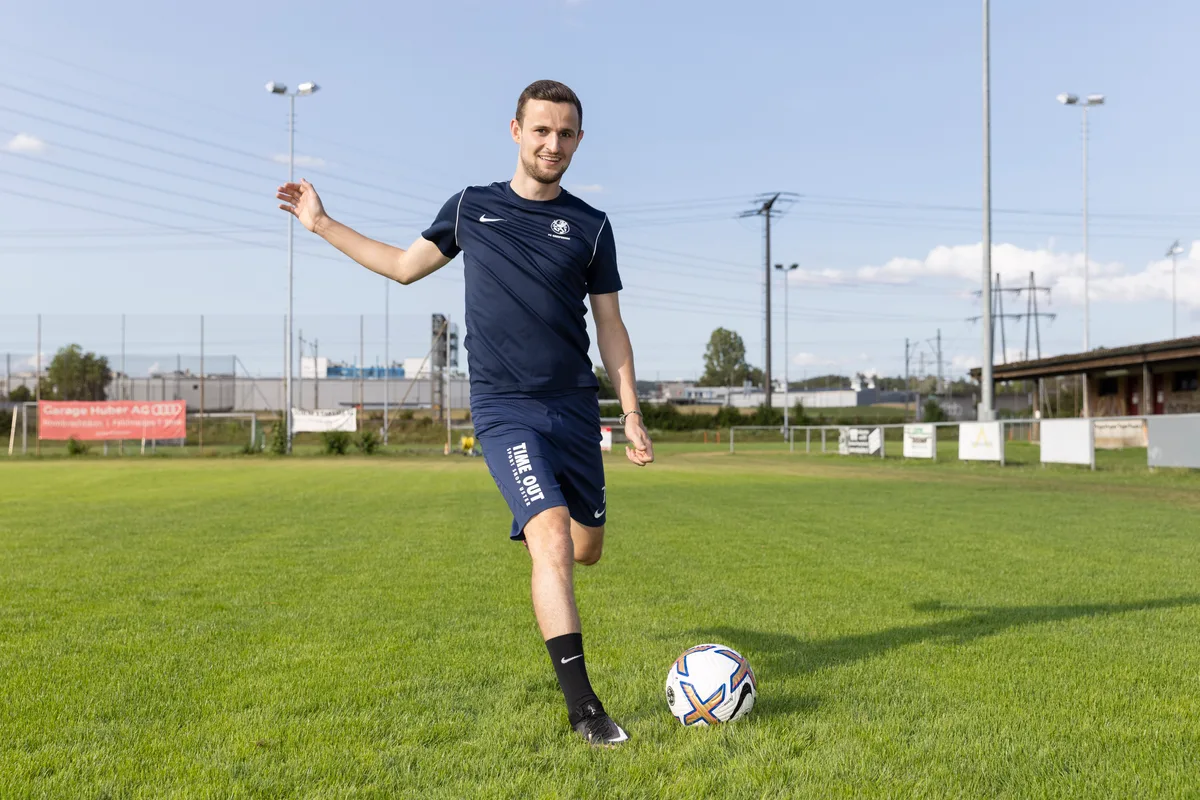 Severin Burkart, Offensivspieler und Captain des Zweitliga-Teams vom FC Greifensee