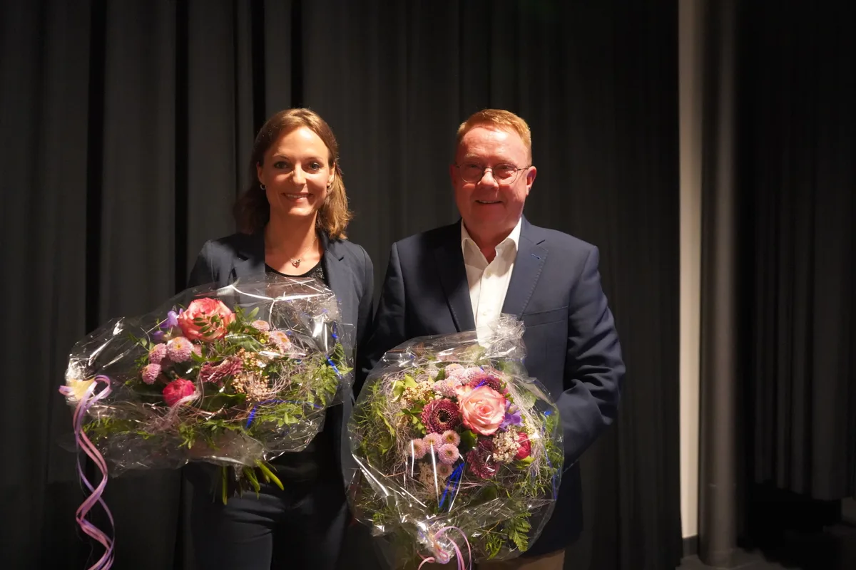 Anita Borer und der abtretende Präsident des GVU Heinz Haag.