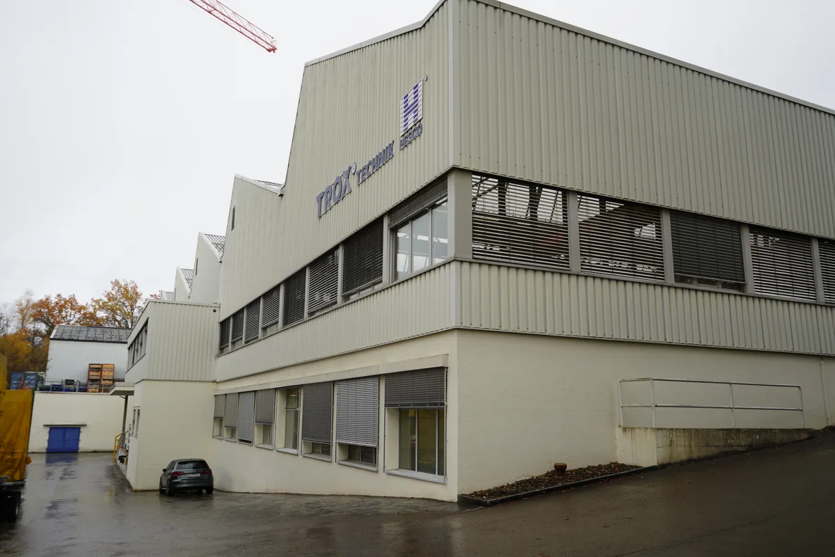 Die alte Produktionshalle der Trox Hesco Schweiz AG.