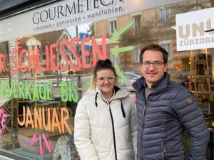 Ende Januar ist Schluss: Anja Hardegger und Rouven Büchi von der Gourmeteca in Uster. Ende Januar ist Schluss: Anja Hardegger und Rouven Büchi von der Gourmeteca in Uster.