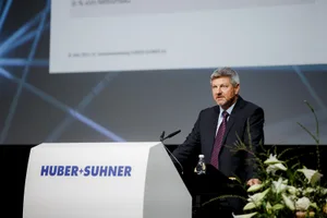 23766483-3 "Unter den Umständen ein solides Ergebnis": Urs Ryffel, CEO von Huber+Suhner in Pfäffikon.