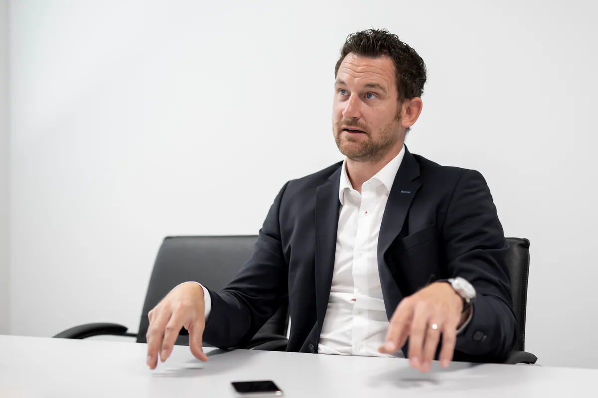 13904740-5 Silvan Lämmle, Chef der Laemmle Chemicals AG, spricht über die Auswirkungen des Nahostkonflikts auf seine Firma. (Archivbild)