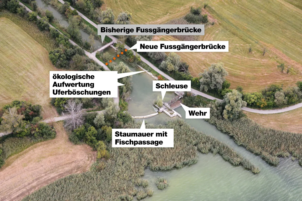 Eine Karte mit Wasser
