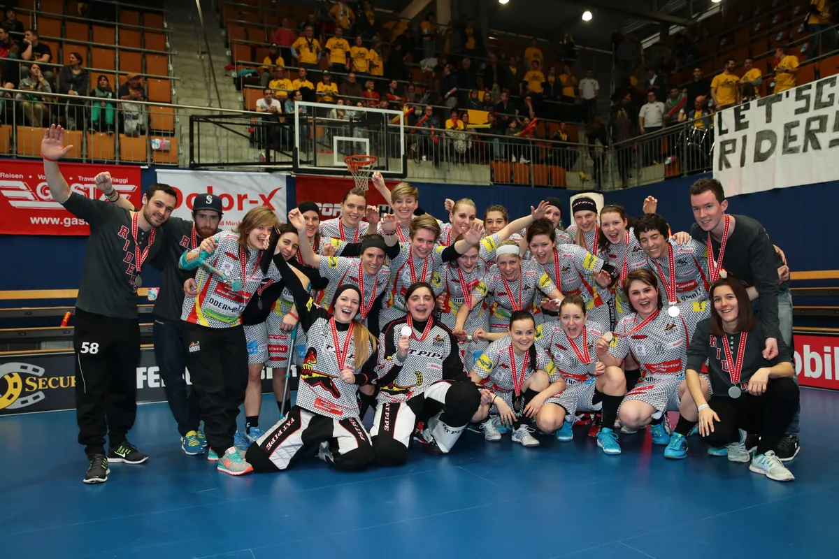 Cup-Final Schweizer Cup Damen UHC Dietlikon - FB Riders DBR an den Unihockey-Cup-Finals vom 28. Februar 2015 in der Sporthalle Wankdorf in Bern Bild: Michael Peter