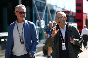 IMOLA, ITALY - MAY 15: Jonathan Wheatley, Team Principal of Stake F1 Team Kick Sauber and Peter Sauber arrive in the Paddock during previews ahead of the F1 Grand Prix of Emilia-Romagna at Autodromo Internazionale Enzo e Dino Ferrari on May 15, 2025 in Imola, Italy. (Photo by Zak Mauger/LAT Images) IMOLA, ITALY - MAY 15: Jonathan Wheatley, Team Principal of Stake F1 Team Kick Sauber and Peter Sauber arrive in the Paddock during previews ahead of the F1 Grand Prix of Emilia-Romagna at Autodromo Internazionale Enzo e Dino Ferrari on May 15, 2025 in Imola, Italy. (Photo by Zak Mauger/LAT Images)