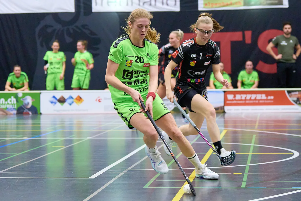 Laupens Alena Holst (links) gegen Michelle Schär. Laupens Alena Holst (links) gegen Michelle Schär.