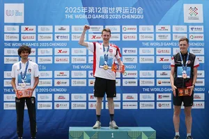 Riccardo Rancan aus Uster siegt im Rennen über die Mitteldistanz an den World Games in Chengdu. Riccardo Rancan aus Uster siegt im Rennen über die Mitteldistanz an den World Games in Chengdu.