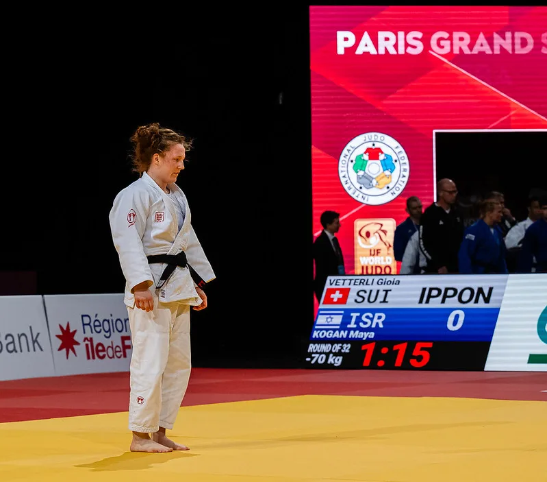 Beim Grand Slam von Paris erreichte Gioia Vetterli den siebten Platz. Gioia Vetterli vom Judoclub Uster am Grand Slam von Paris.