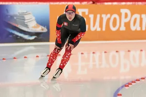 Die Ebmatingerin Kaitlyn McGregor beim Eisschnelllauf-Weltcup in Inzell. Die Ebmatingerin Kaitlyn McGregor beim Eisschnelllauf-Weltcup in Inzell.