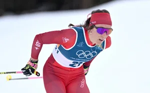 epa12713340 Anja Weber of Switzerland in action during the Women's 10km+10km Skiathlon of the Cross-Country Skiing competitions at the Milano Cortina 2026 Winter Olympic Games, in Tesero, Italy, 07 February 2026. EPA/JURE MAKOVEC epa12713340 Anja Weber of Switzerland in action during the Women's 10km+10km Skiathlon of the Cross-Country Skiing competitions at the Milano Cortina 2026 Winter Olympic Games, in Tesero, Italy, 07 February 2026. EPA/JURE MAKOVEC