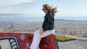 26742138-3 Anja Weber in den Ferien in Barcelona