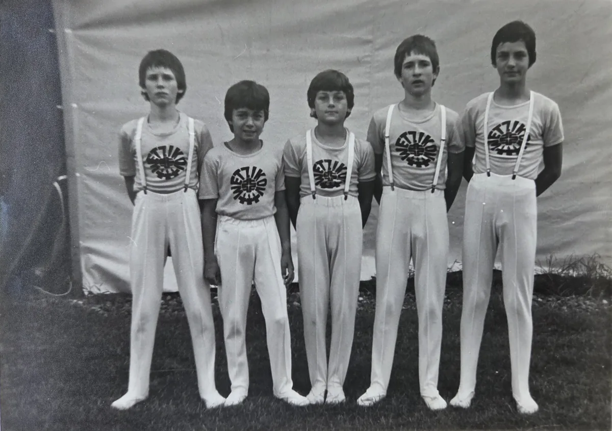 Kunstturnriege Wetzikon:  v.l.n.r. Reto Uster, Stephan Weber, Martin Reichle, Beat Luginbühl, Heinz Ramseier