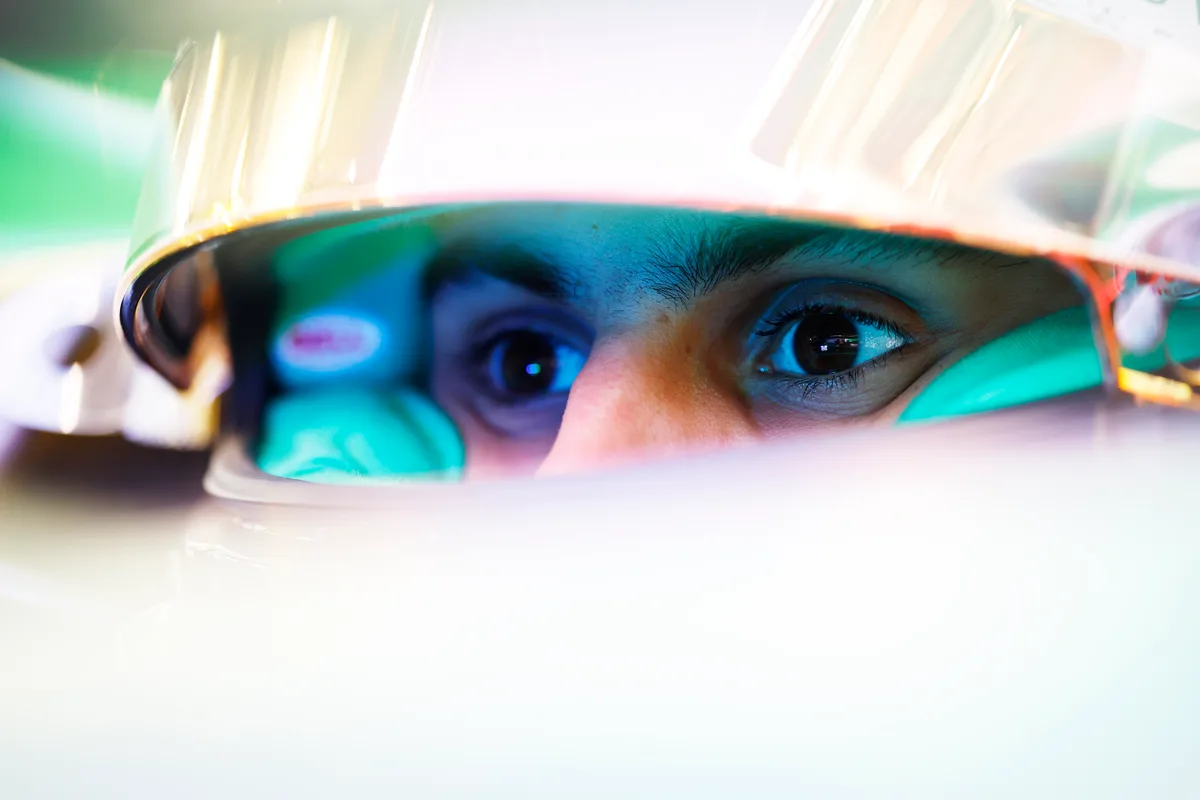 Gabriel Bortoleto of Brazil driving the (5) Kick Sauber C45 Ferrari looks on as the prepares to drive the car during day one of F1 Testing at Bahrain International Circuit on February 26, 2025 in Bahrain, Bahrain.