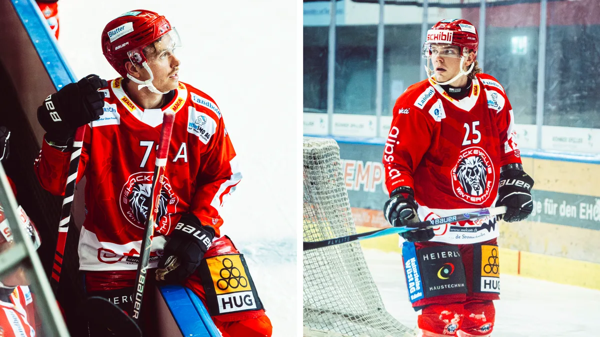 30438058-2 Devin Muller (links) und Silvan Landolt stossen vom EHC Winterthur zu den Dübendorfern