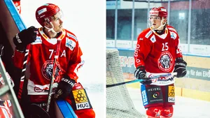 30438058-2 Devin Muller (links) und Silvan Landolt stossen vom EHC Winterthur zu den Dübendorfern