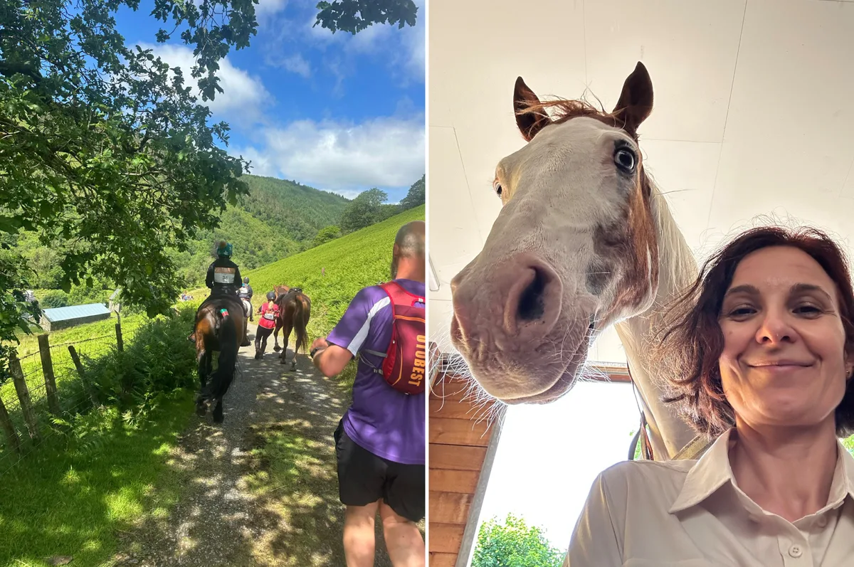 Angela Weber (im Bild rechts mit ihrem Trainingspartner) wagte ein spezielles Abenteuer in Wales.