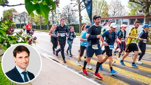 Marathonläufer Robin Lörtscher, Arzt Christian Schmied Marathonläufer Robin Lörtscher, Arzt Christian Schmied