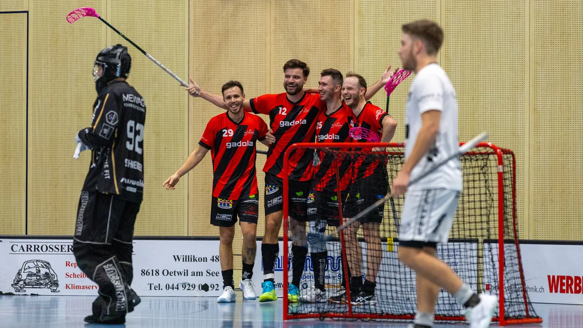 Pfanni-Spieler jubeln nach dem Sieg gegen Grünenmatt Pfanni-Spieler jubeln nach dem Sieg gegen Grünenmatt
