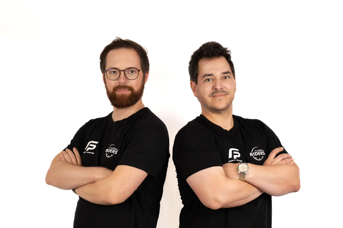 Philipp Düsel (links) und Nicola Saluz, die Trainer der Floorball Riders