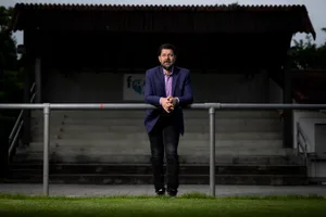 Sandro Stroppa, Präsident der Amateur-Liga im Schweizerischen Fussballverband, im Eselriet. Sandro Stroppa, Präsident der Amateur-Liga im Schweizerischen Fussballverband, im Eselriet.
