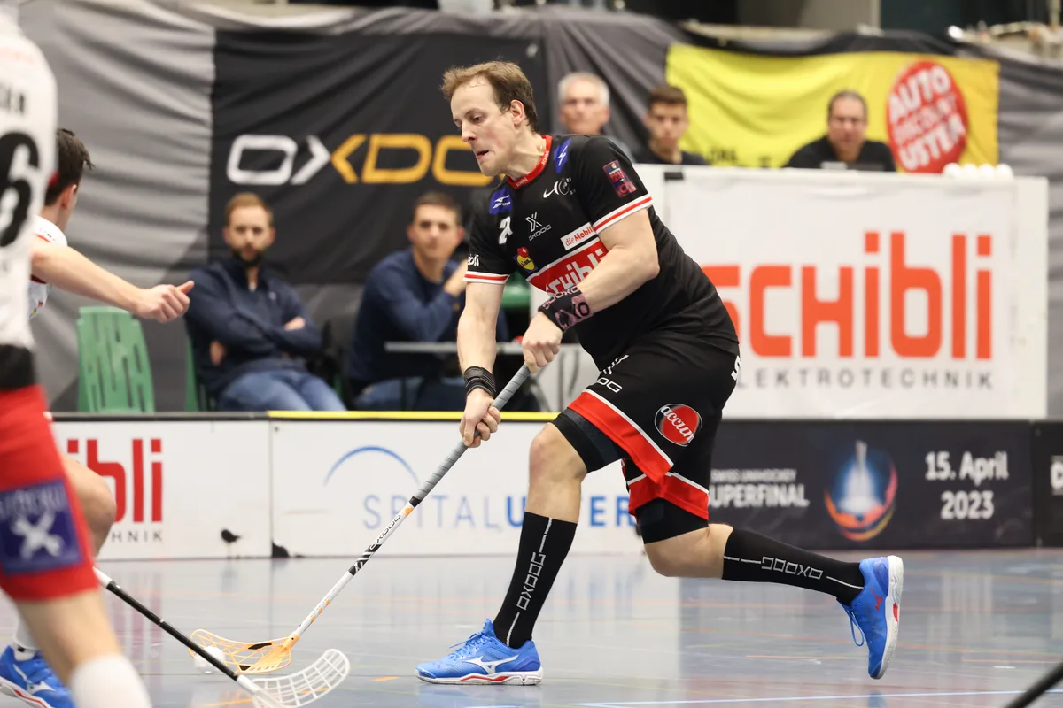 10712704-1 Florian Bolliger erzielte gegen Floorball Thurgau zwar ein Tor. Das war beim 4:9 aber ein schwacher Trost für ihn.
