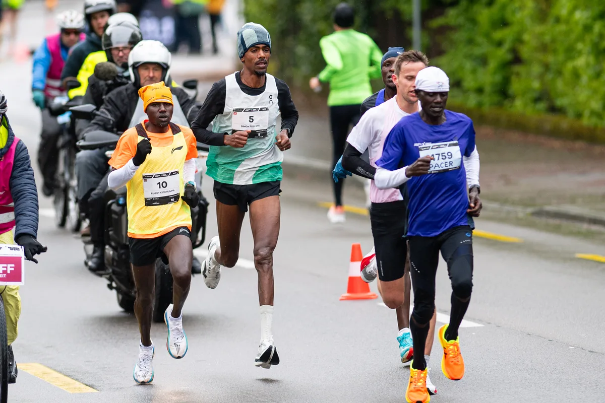 Zürich Marathon, Simon Tesfay, 5, mit Mütze