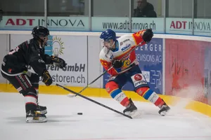 24102899-2 Eishalle im Chreis, Dübendorf Puntus Damon gegen Delemont Kottelat Ryan
