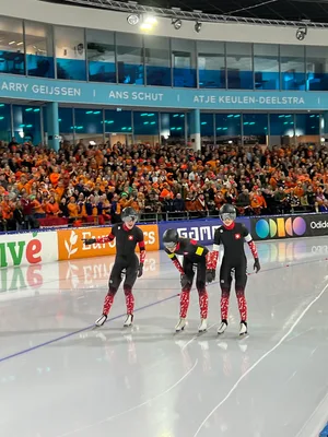 22886179-7 Kaitlyn McGregor (Mitte) im Teampursuit mit ihren Kolleginnen Ramona Härdi und Jasmin Güntert.