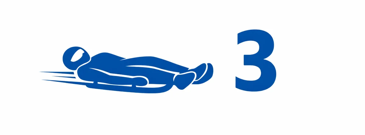 Ein Piktogramm einer Sportart und eine Zahl