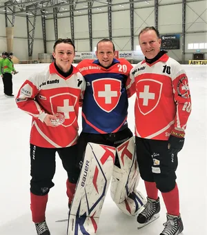 11263384-3 Gian Luca Beeler (l), Erich Beeler und Martin Carlsson