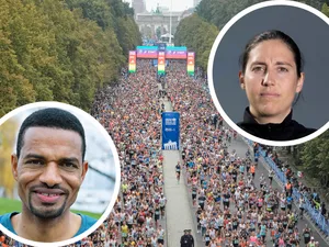 Tadesse Abraham und Fabienne Schlumpf am Berlin Marathon Tadesse Abraham und Fabienne Schlumpf am Berlin Marathon