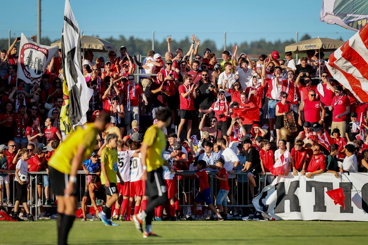 Jubel der Volketswiler nach dem 1:1