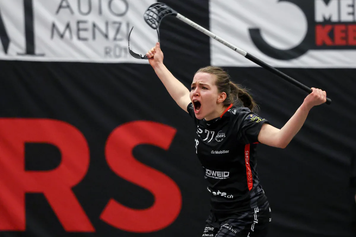 Riders Hannah Götze jubelt nach ihrem Treffer zum 3:2