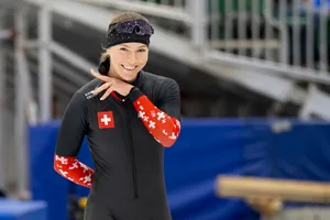 27959557-4 Die Eisschnellläuferin Kaitlyn McGregor aus Ebmatingen im Training.